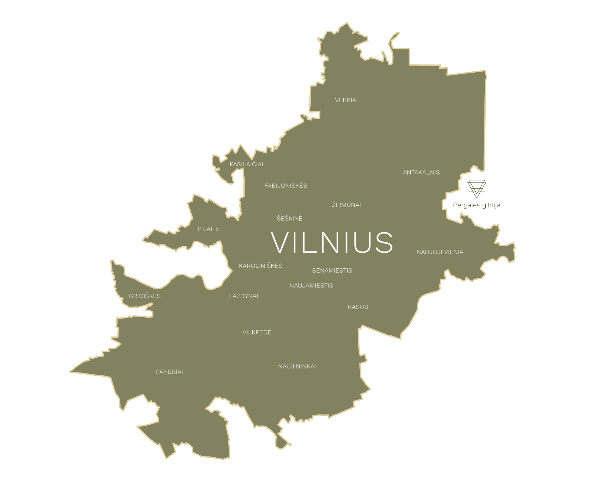 Vilniaus miesto žemėlapis. Naujas nuosavų gyvenamųjų namų kvartalas Vilniaus rajone. Parduodami namų valdos sklypai prie Vilniaus. Kairėnai. Galgiai